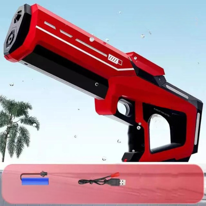 Automatische Wasserpistole mit 1L Tank & 10 m Reichweite – Sommerspaß pur