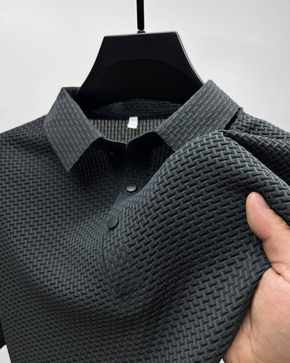 Herrenpolo aus atmungsaktivem Mesh – Matteo