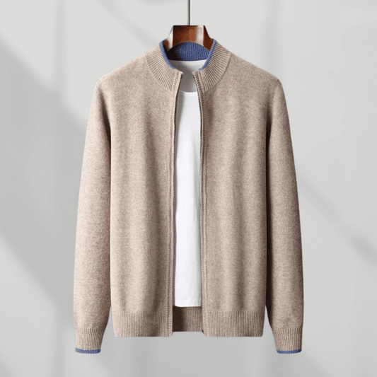 Herren Kaschmir-Zip-Jacke – Laurent
