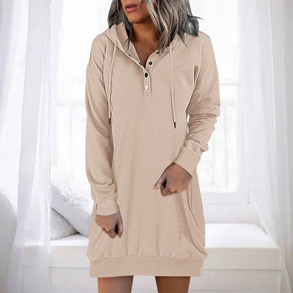 Minimalistische Long Damen Hoodie – Valeria
