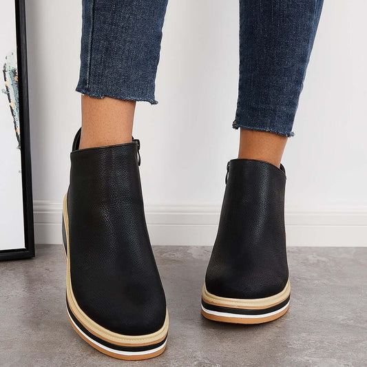 Stilvoller Herbst-Keilabsatz-Stiefel – Mila