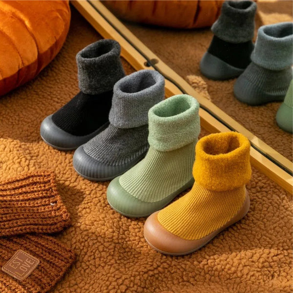 Herbstliche rutschfeste Kleinkind-Socken mit Gummisohle – 1 kaufen, 1 gratis Aktion