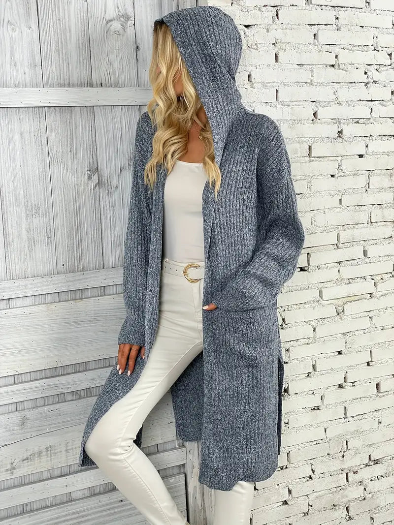 Langes Damen Strickcardigan für Herbst & Winter – Elena
