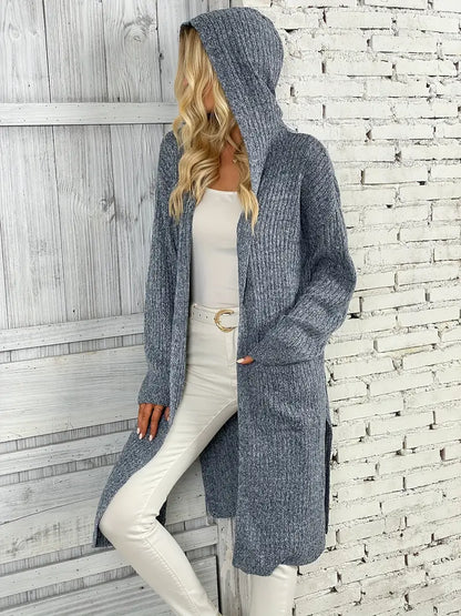 Langes Damen Strickcardigan für Herbst & Winter – Elena