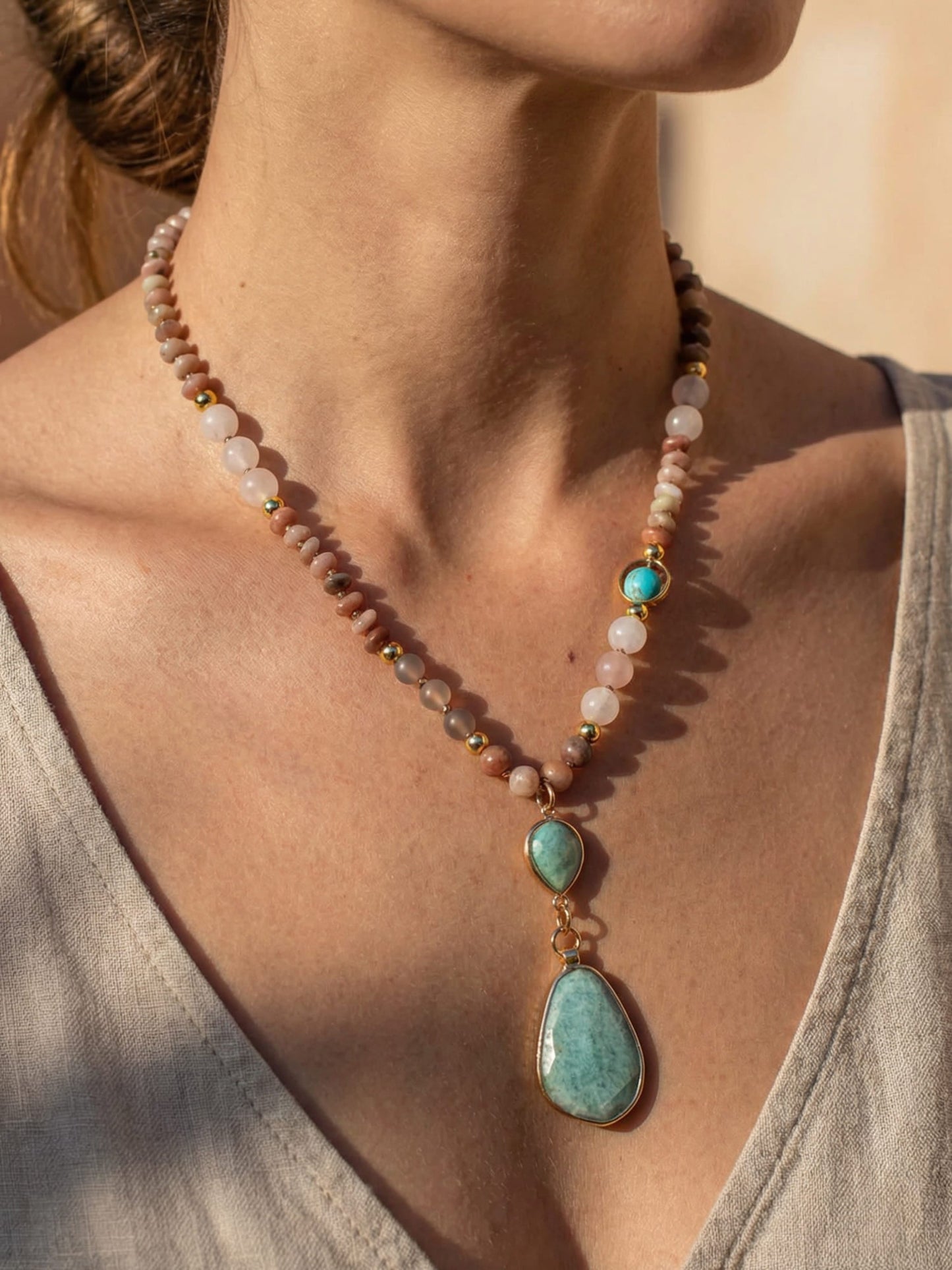 Diep Reinigende Pastel Mala Ketting - Aurielle