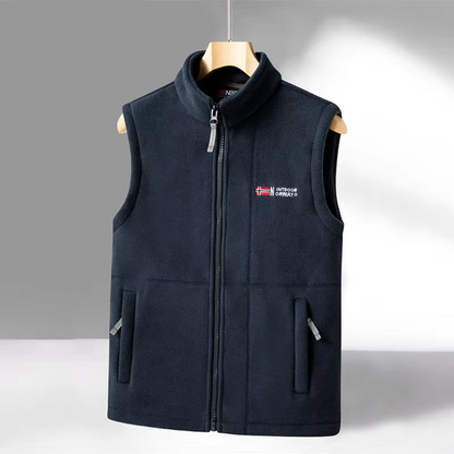 Herren Fleece Outdoor Weste – Gefüttert mit Stehkragen – Kaspar