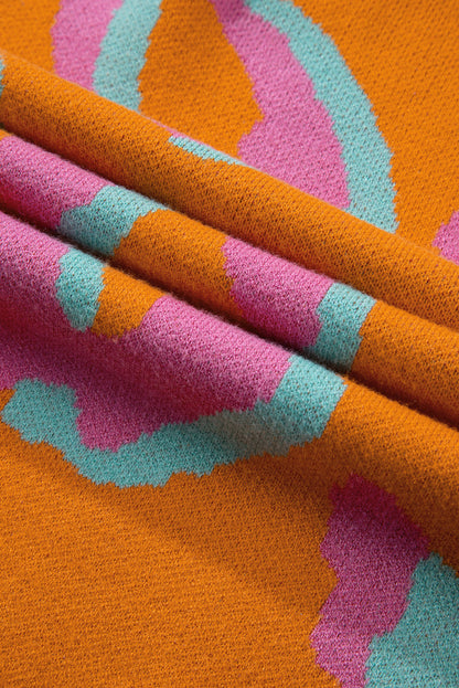 Damenpullover mit Colorblock-Leopardenmuster und Rundhalsausschnitt – Liora