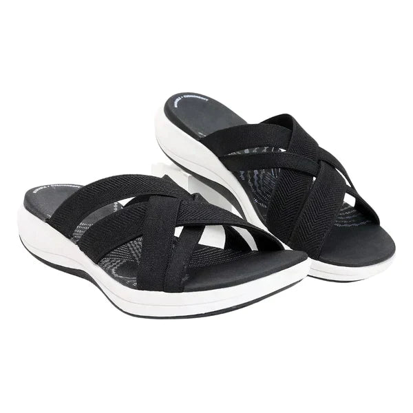 Luftige Damen Slipper mit schockdämpfendem Fußbett – Lina