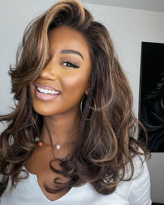 Lace Front Perücke mit Highlights – Selena