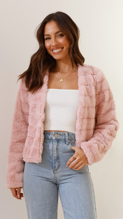 Luxuriöse Damen-Crop-Jacke – Veloura