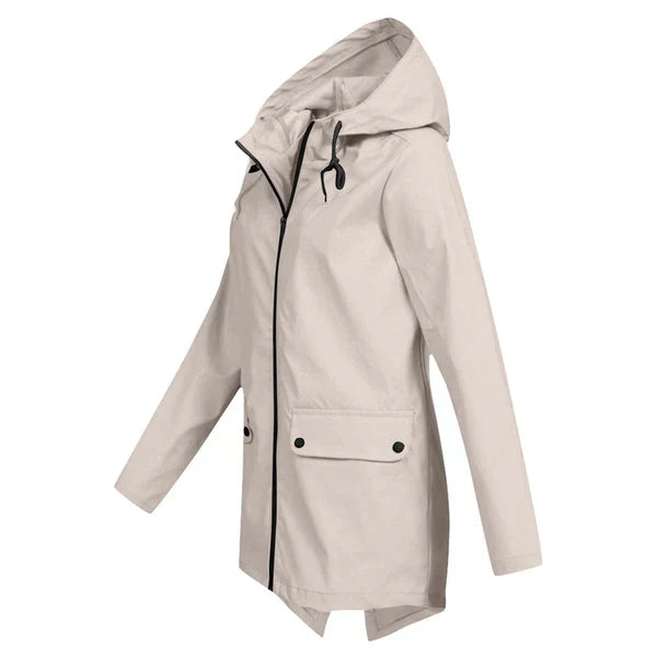 Trendige Damen Regenjacke mit Kapuze - Liora