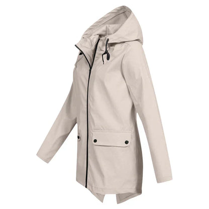 Trendige Damen Regenjacke mit Kapuze - Liora