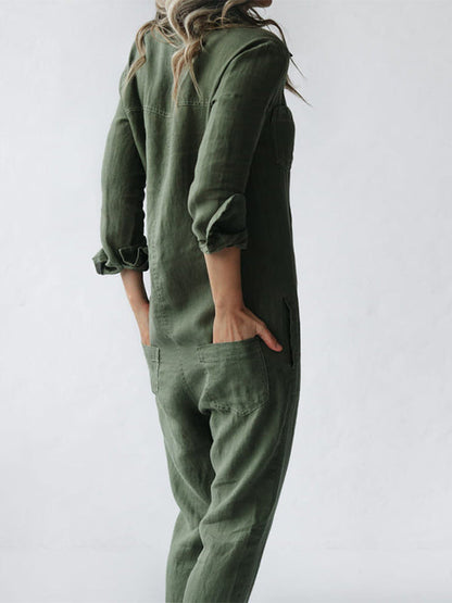 Lässiger Jumpsuit – Liv | 100% Baumwolle, mit praktischen Taschen