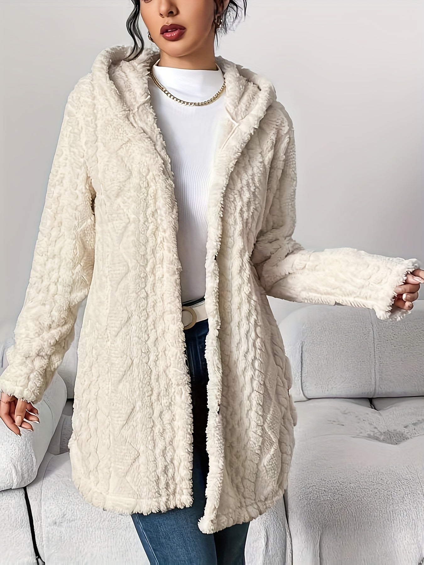 Weiches Langes Damenhoodie – Marit
