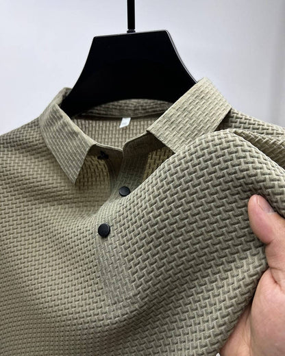 Herrenpolo aus atmungsaktivem Mesh – Matteo