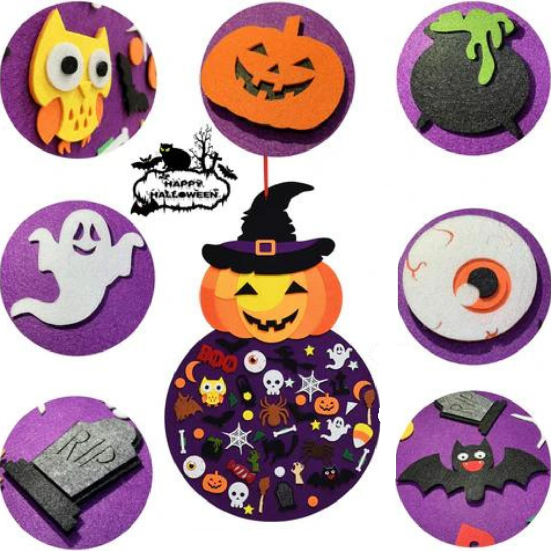 Halloween DIY Filzbrett mit Kürbis – SpookyBoard