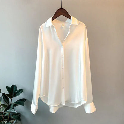 Stilvolle Satin Damenbluse - Elina