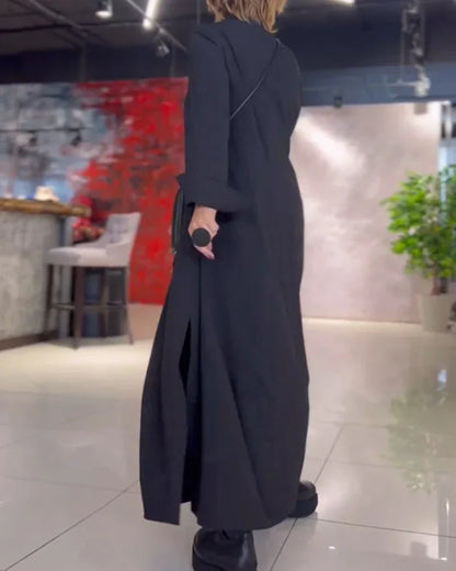 Lange Loose Kleid mit Seitenschlitz - Noémie