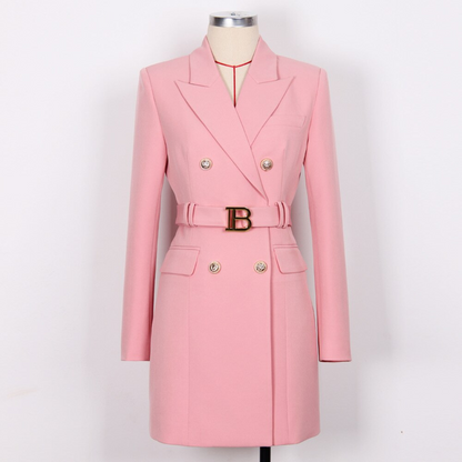 Stilvolles Einfarbiges Blazer-Kleid - Celeste
