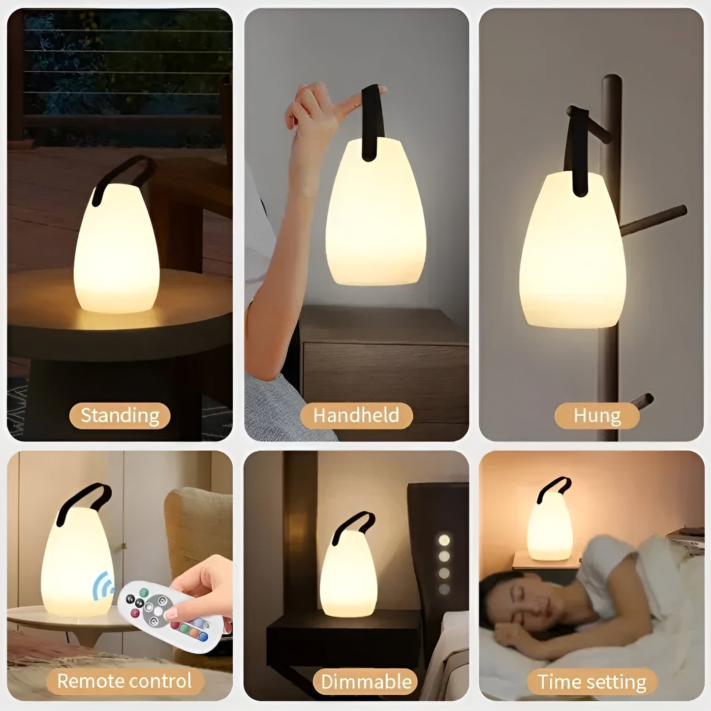 Wasserdichte Drahtlose LED Tischlampe für Innen & Außen - Lumora