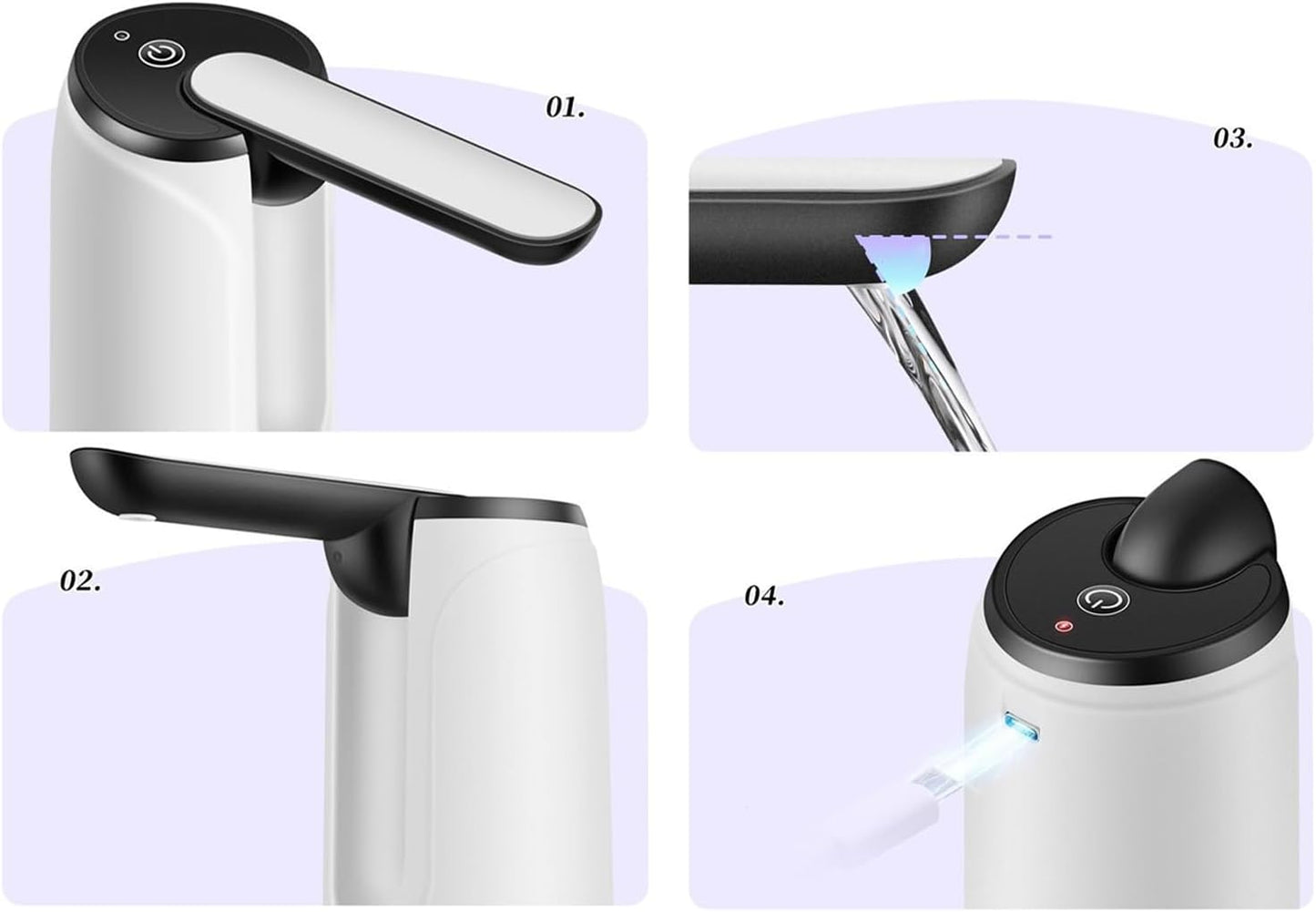 Tragbarer USB-aufladbarer Wasserspender – Hydravo (1+1 GRATIS)