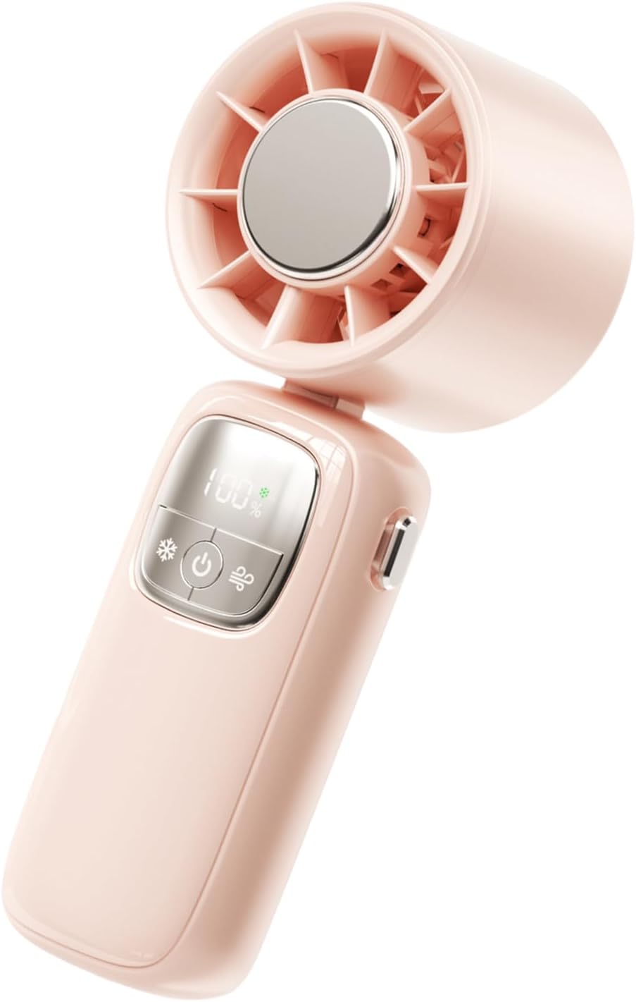 Tragbarer Faltbarer Handventilator mit LED-Anzeige 100 Geschwindigkeiten