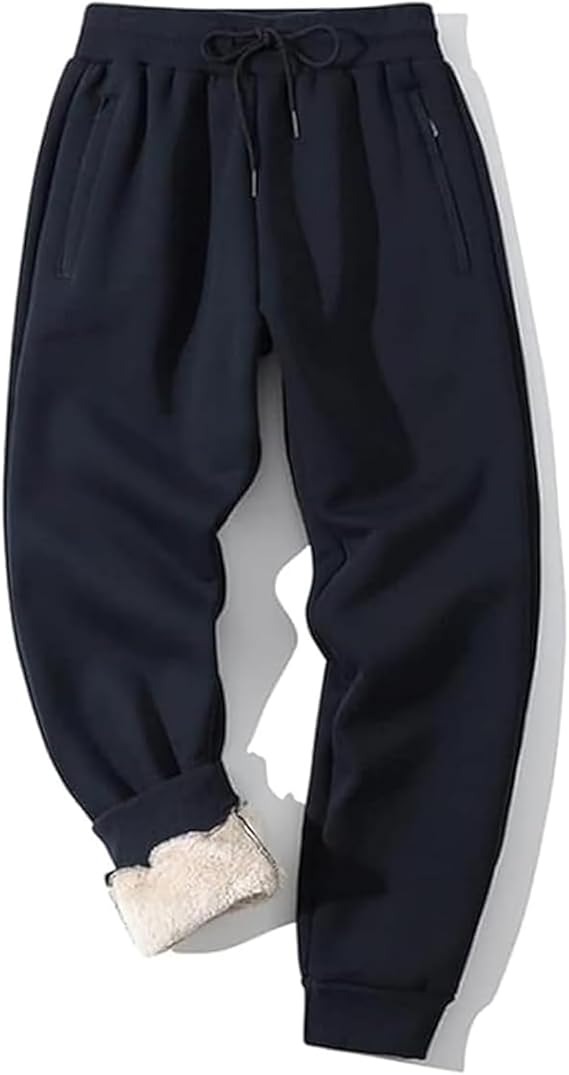 Heren Gevoerde Wintersweatpants - CozyFit