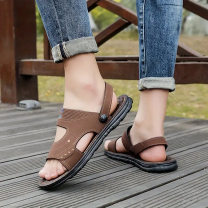 Stilvolle Herrensandalen mit Absatzriemen – Strider