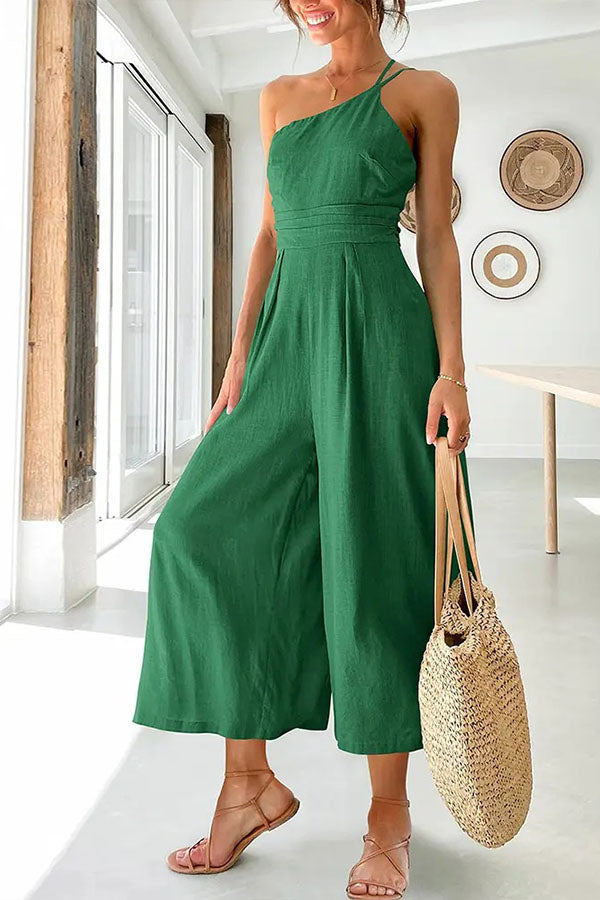 Ärmelloser Damen Jumpsuit mit Lockerer Passform – Mireille