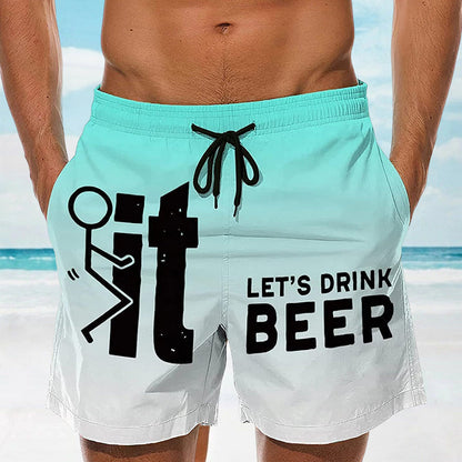 Hawaii Herren Badeshorts mit elastischem Bund – Fabio
