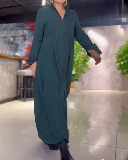 Lange Loose Kleid mit Seitenschlitz - Noémie