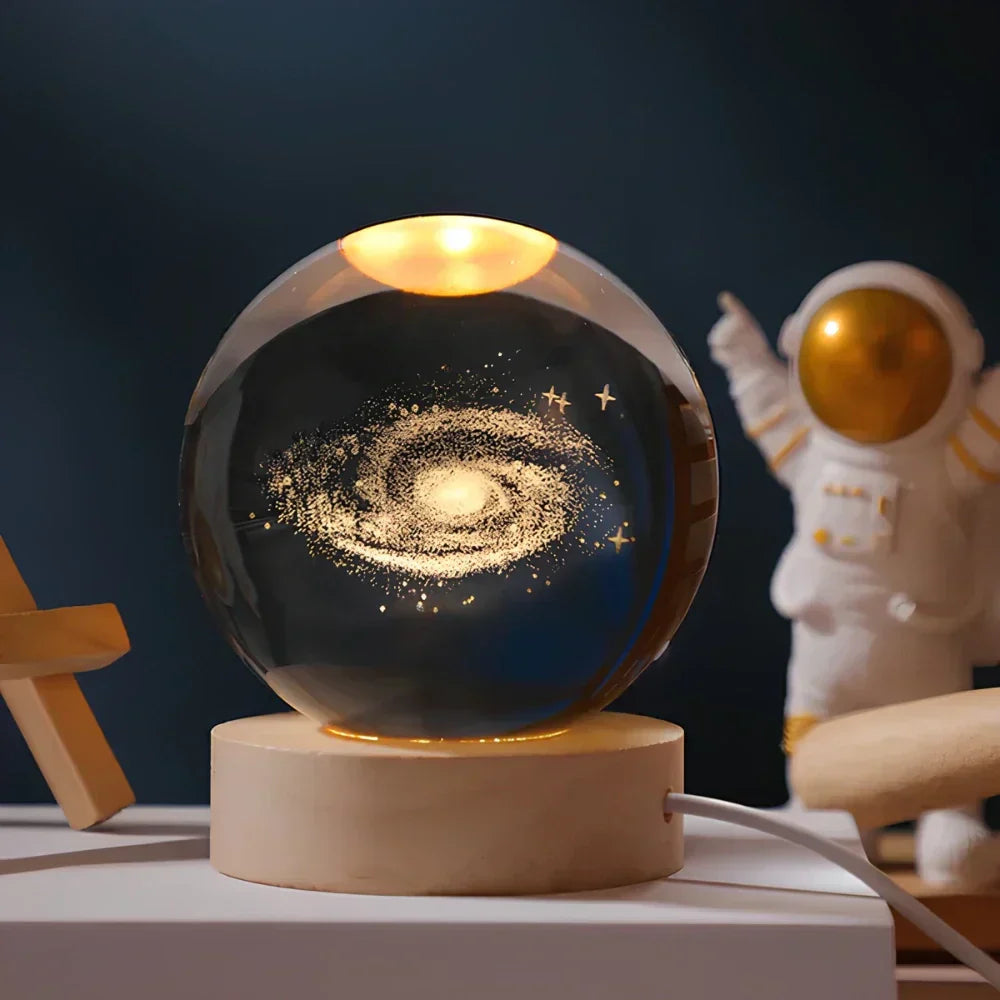 3D-Engravierte Kristallkugel - Celestia