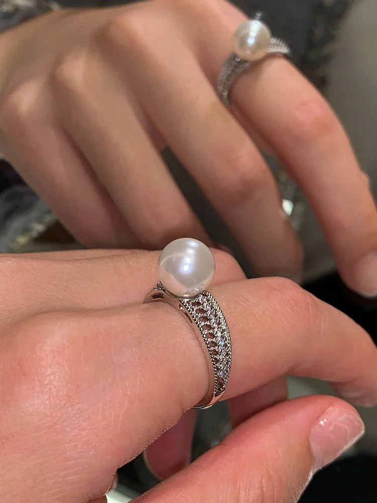 Vintage Offener Perlenring – Elena