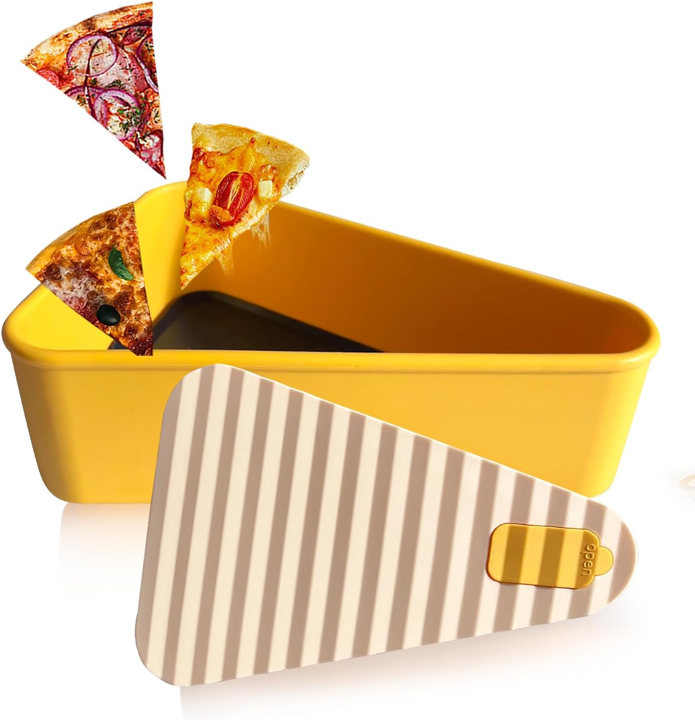Wiederverwendbarer Pizzalagerbehälter mit 2 Tabletts – SliceSafe (1+1 GRATIS)