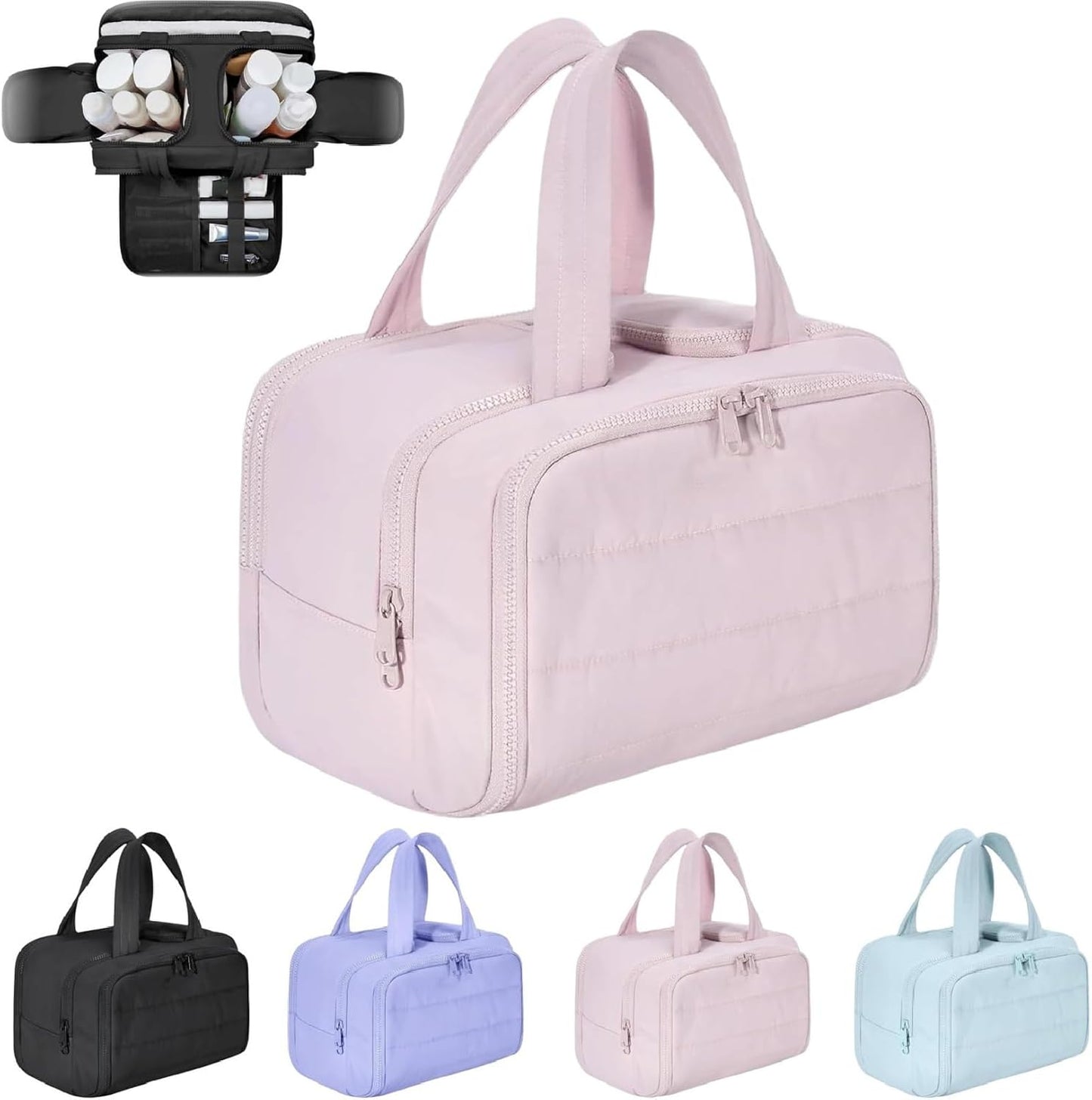 Reise-Kosmetiktasche – Große wasserdichte Kulturbeutel- und Make-up-Organizer (4-in-1) – Selvane