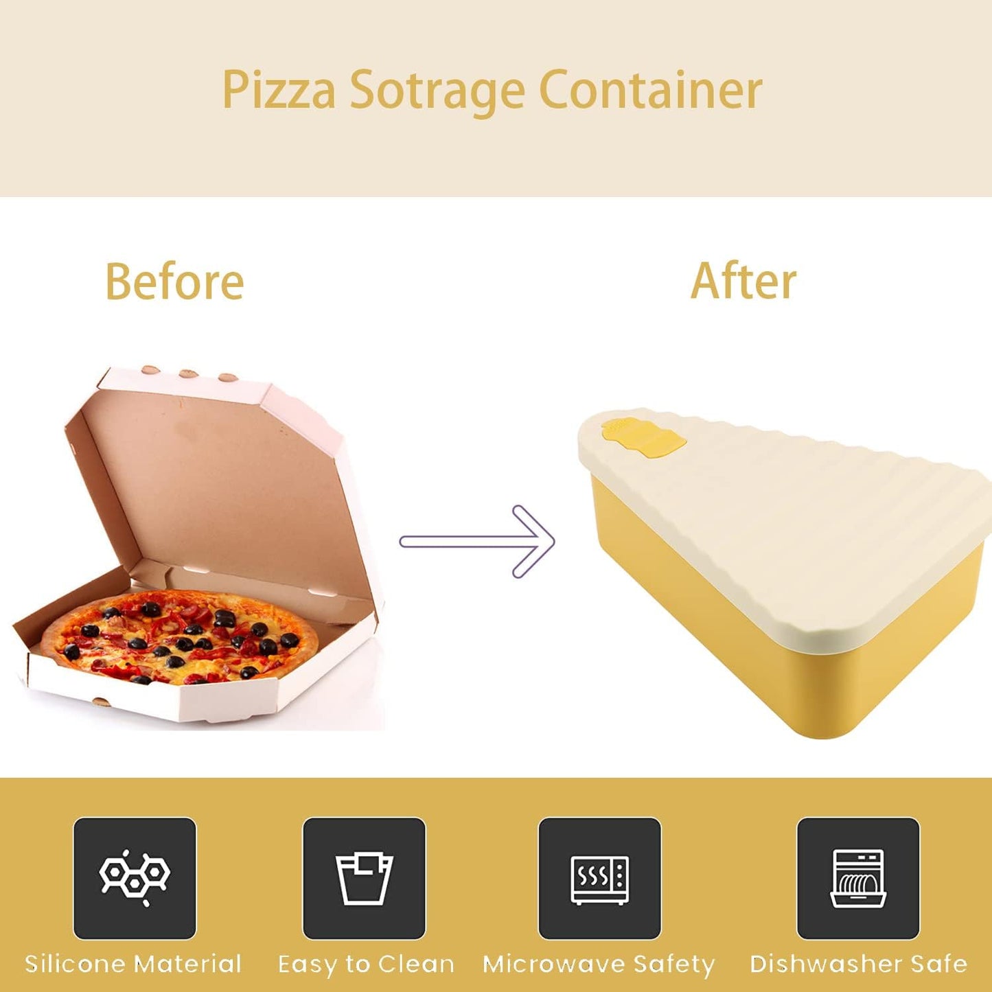 Wiederverwendbarer Pizzalagerbehälter mit 2 Tabletts – SliceSafe (1+1 GRATIS)