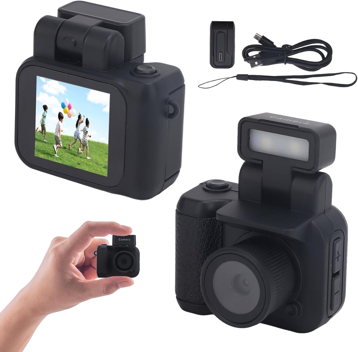 Mini- Schlüsselanhänger Digitalkamera mit 1080P Video und retro Design – Rivoma