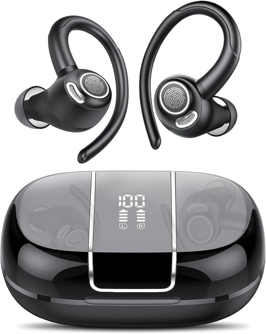 Drahtlose Bluetooth 5.3 Sport-Ohrhörer mit Geräuschreduzierung und 48 Stunden Wiedergabe – Zeyora