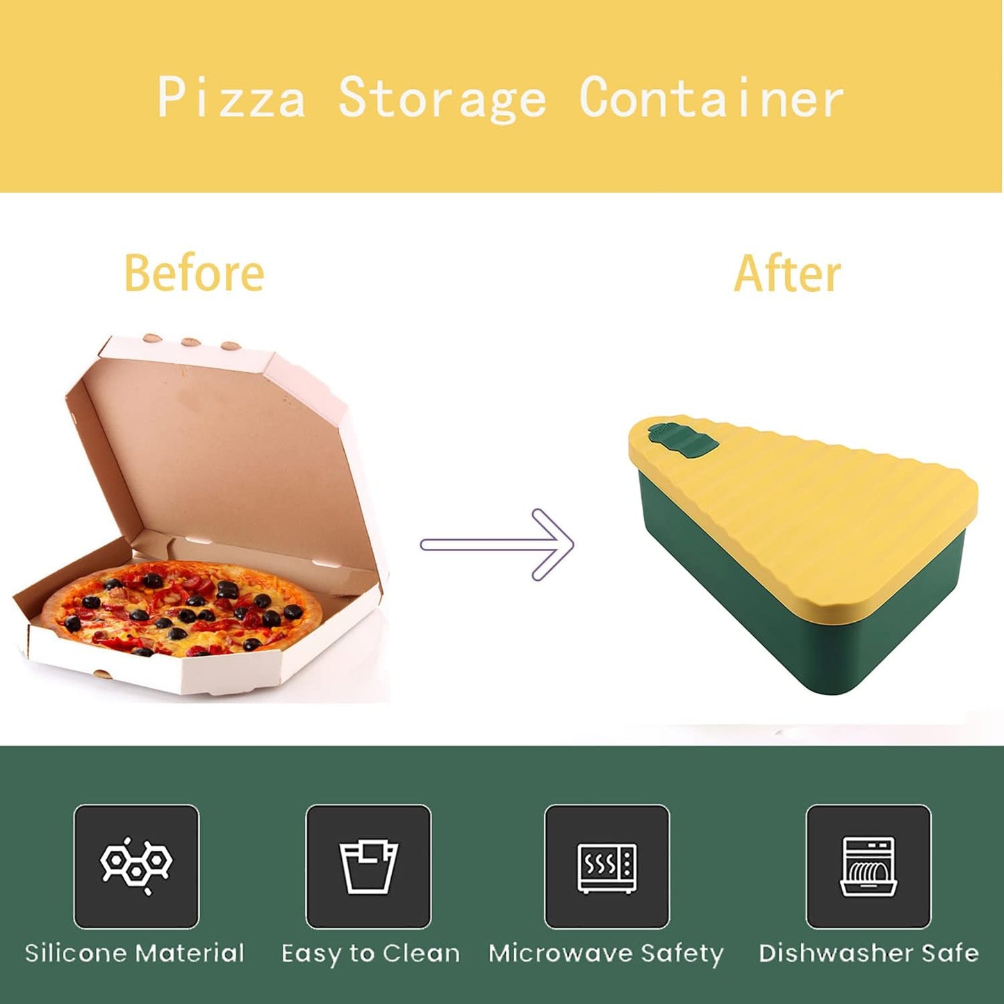 Wiederverwendbarer Pizzalagerbehälter mit 2 Tabletts – SliceSafe (1+1 GRATIS)