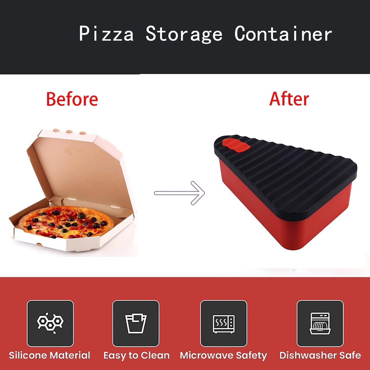 Wiederverwendbarer Pizzalagerbehälter mit 2 Tabletts – SliceSafe (1+1 GRATIS)