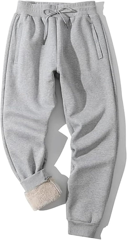 Heren Gevoerde Wintersweatpants - CozyFit