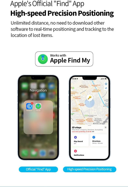 Smart Anti-Lost Locator Schlüsselanhänger – Echtzeitverfolgung mit Find My – Zeyora