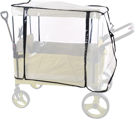 Regenschutz für Kinderwagen – Winddichtes Schutzdach für 2-Sitzer- und 4-Sitzer-Wagen – Venaro