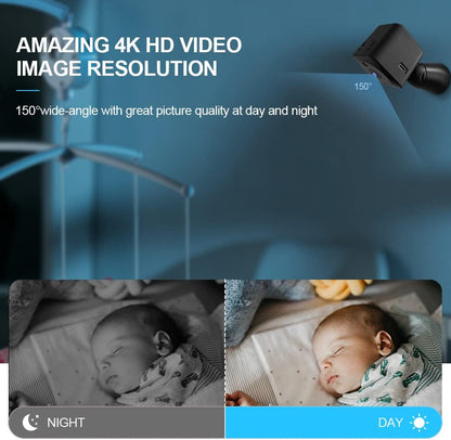 Mini-Sicherheitskamera 4K WiFi Verborgene Innenkamera mit Nachtsicht
