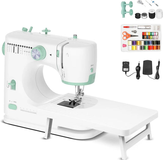 Tragbare Nähmaschine mit 12 Stichen und Erweiterungstisch – StitchPro