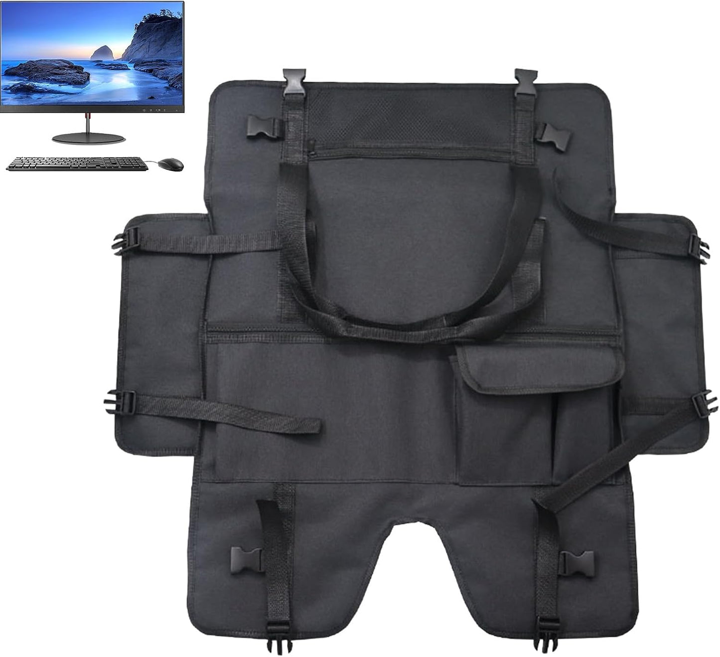 Tragbarer Monitor-Bag – Schutzstaubdichte Bildschirmtasche mit Flanellfutter – Veynor