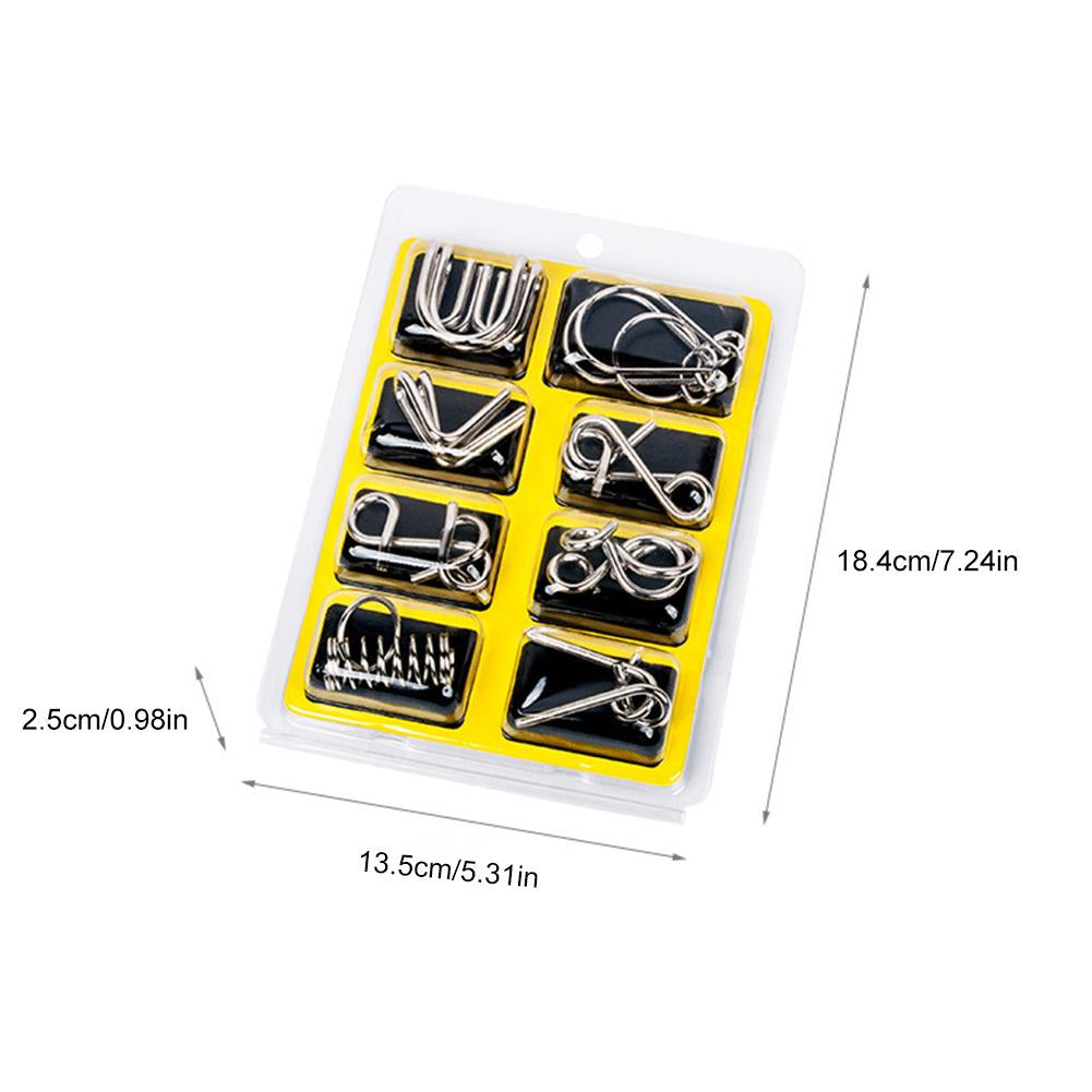 Set aus Metall-Puzzleringen – BrainTwist