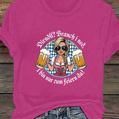 Damen Plus Size Kurzarm T-Shirt – Liesl Oktoberfest 2025