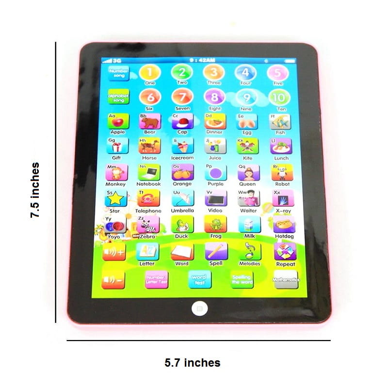 Interaktives Lern-Tablet für Kleinkinder mit Ton, Farben & Quiz-Funktion – 7,5 Zoll