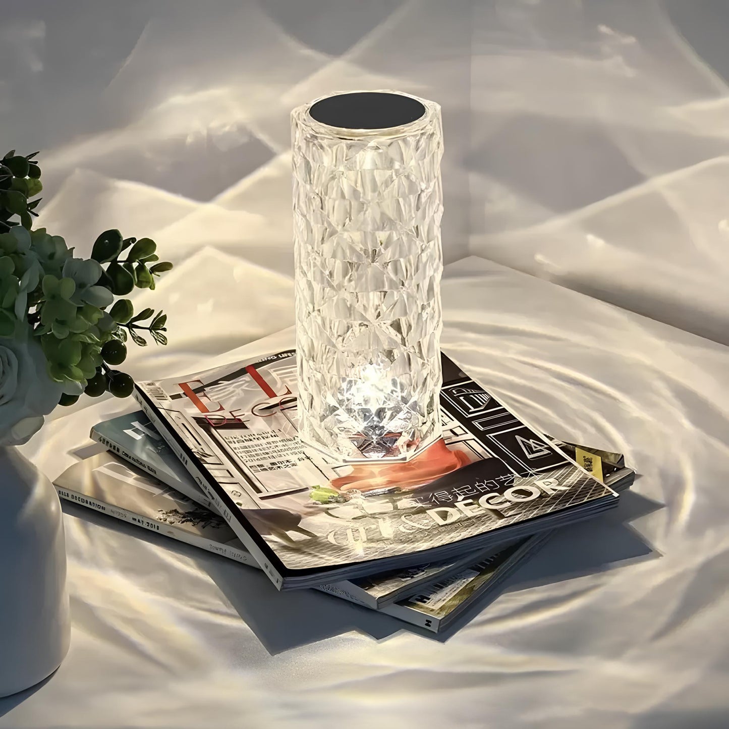 Kristall Tischlampe mit Touch-Bedienung - Aurora